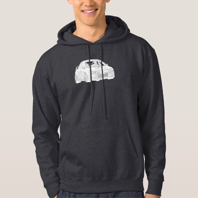 Sudadera Mitsubishi Evo - X - diseño blanco eléctrico (Anverso)