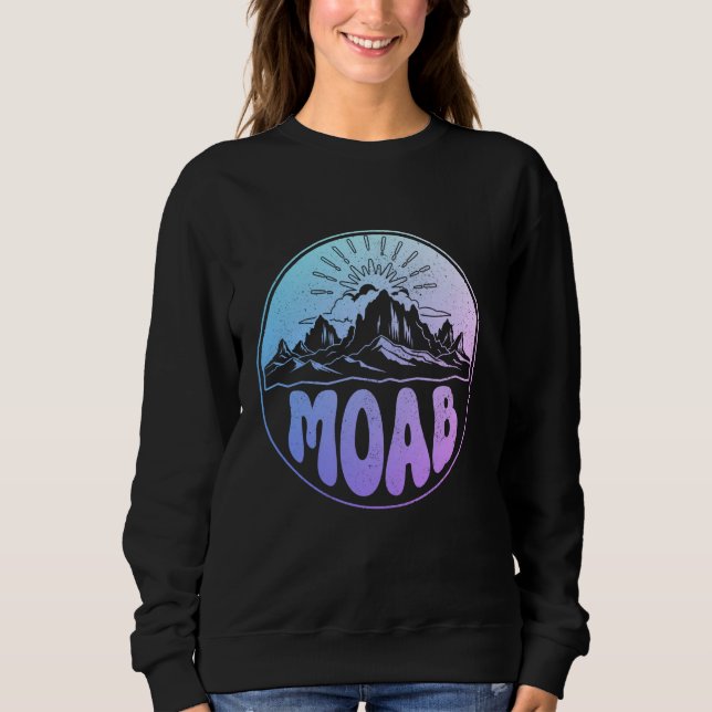 Sudadera Moab Utah Montañas Vintage Retro (Anverso)