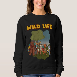 Sudadera Mochila Wildlife Shirt Deer Moose Raccoon Bear Hi