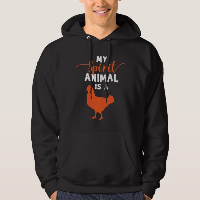 Sudadera Moda de pollo de animales espirituosos (Anverso)