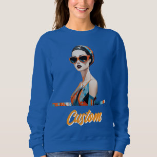 Sudadera Moda mujer moderna, elegancia geométrica