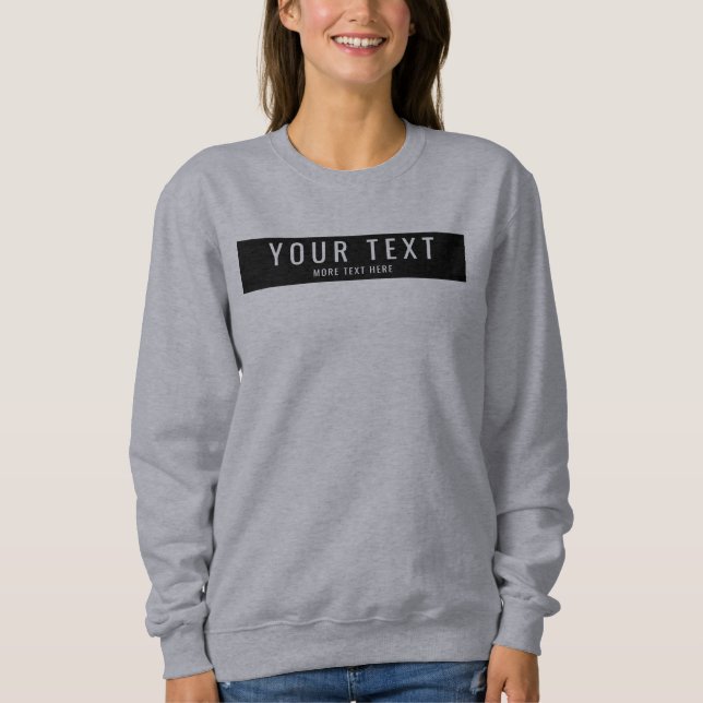 Sudadera Moda personalizada Agrega tu nombre Texto a Mujere (Anverso)