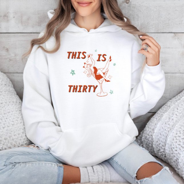 Sudadera Moda Retro Verde y naranja 30 Fiesta de cumpleaños (Subido por el creador)