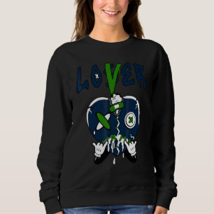 Sudadera Moda urbana Heart Dripping Brave Azul 13s a juego