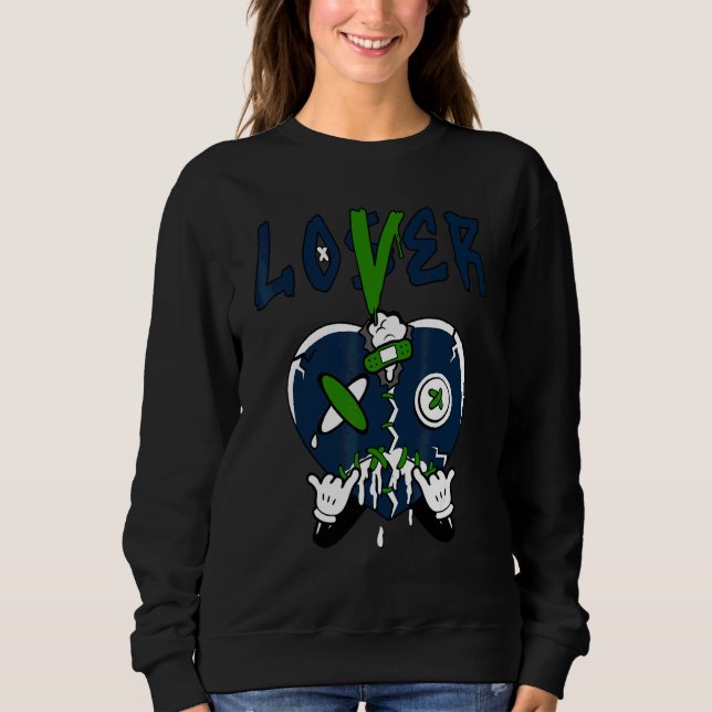 Sudadera Moda urbana Heart Dripping Brave Azul 13s a juego (Anverso)