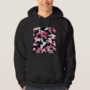 Sudadera Modelo de Bonito de arte de camuflaje blanco rosad