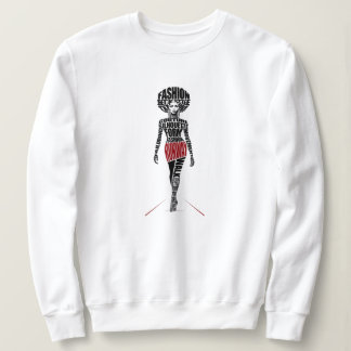 Sudadera Modelo de pasarela de moda afroamericana
