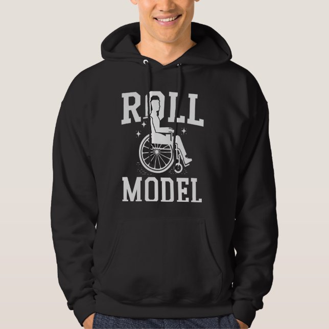 Sudadera Modelo de Rodillo para Silla de Ruedas Discapacita (Anverso)