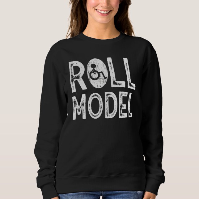 Sudadera Modelo de rol conciencia sobre discapacidad silla  (Anverso)