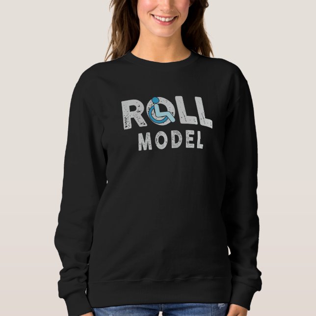 Sudadera Modelo de rol conciencia sobre discapacidad silla  (Anverso)