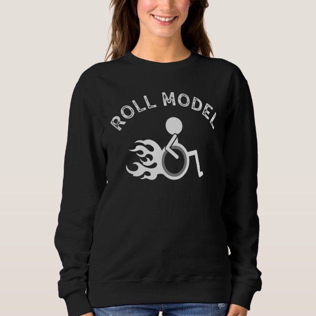 Sudadera Modelo de rol conciencia sobre discapacidad silla  (Anverso)