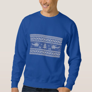 Sudadera Modelo del navidad de la aviación del helicópter