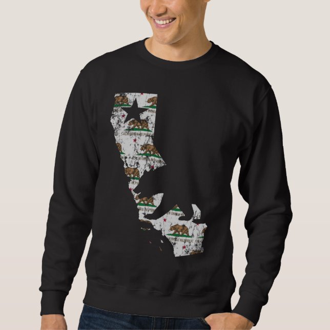 Sudadera Modelo del oso de la bandera del estado de (Anverso)