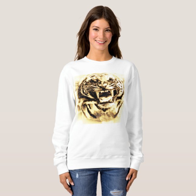 Sudadera Modelos Big Cat: Tigres Locos 01-01 (Anverso completo)