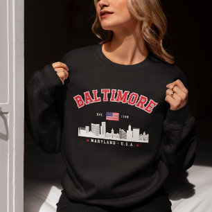 Sudadera Modern Baltimore Maryland Urban Skyline