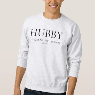 Sudadera Modern Black Simple Boda Groom Future Mr. Hubby