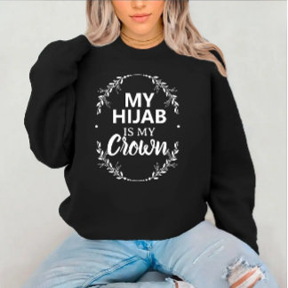 Sudadera Modern Custom Islamic Black Text
