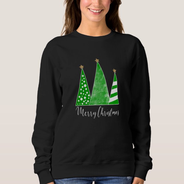 Sudadera Modern Patterned Christmas Trees (Anverso)