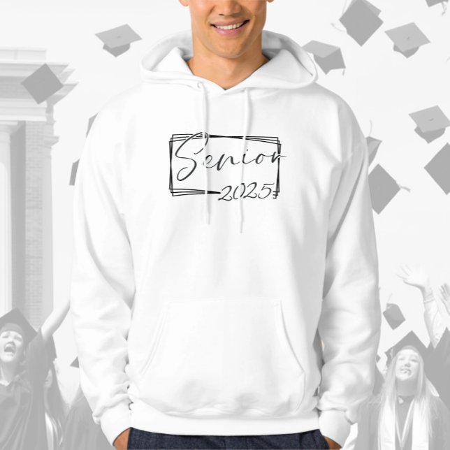 Sudadera Modern Senior 2025 Black Script (Subido por el creador)