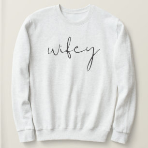 Sudadera Moderna fuente Edgy Minimalista Wifey