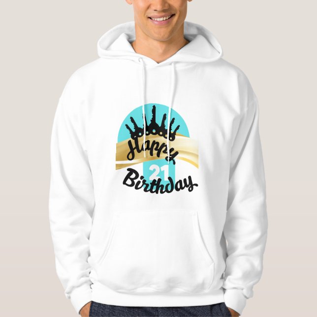 Sudadera Moderna llave verde azulada fresca 21ª hoodie (Anverso)