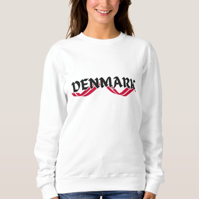 Sudadera Moderna marca denmark scandinavia Flag Country Sou (Anverso)