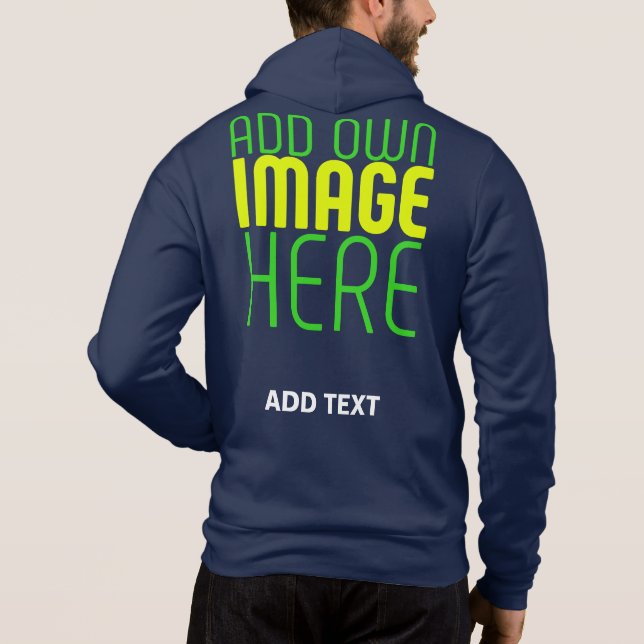 SUDADERA MODERNA PLANTILLA DE TEXTO DE IMAGEN AZUL DE NAVY (Reverso)