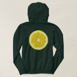 Sudadera Moderna tajada de limón fresco amarillo
