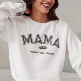 Sudadera Moderna y sencilla tipografía negrita mami