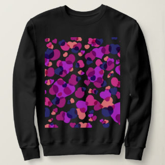 Sudadera Moderno Abstracto Puntos Rosas y Morados Vibrantes