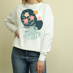 Sudadera Moderno boho chic floral invierno Mujeres