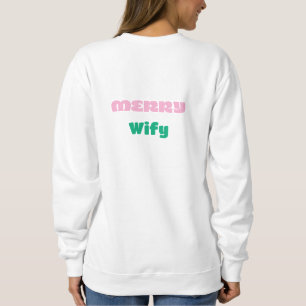 Sudadera MODERNO BOLD Merry Typography retro chistmas mujer
