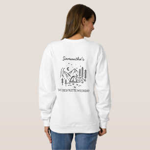 Sudadera Moderno Camping Simple Bachelorette Party Naturale