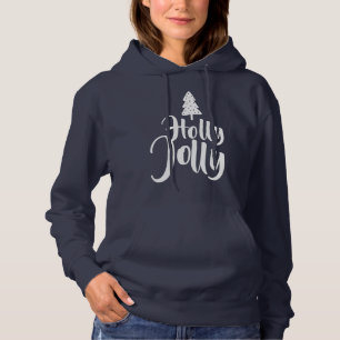 Sudadera Moderno Holly Jolly Feliz Navidad Año Nuevo