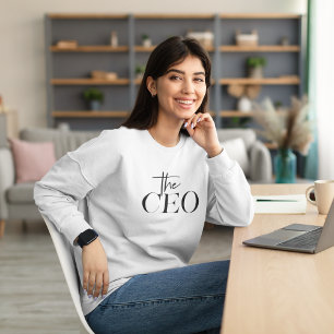Sudadera Moderno Mínimo El CEO Negro