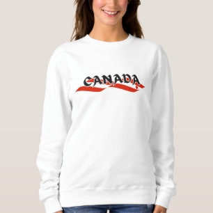 Sudadera Moderno recuerdo de país con bandera canadiense en