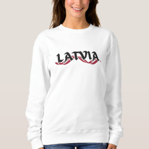 Sudadera Moderno recuerdo letón del país de bandera letona
