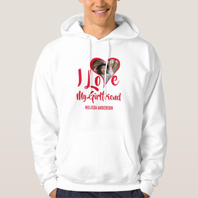 Sudadera Moderno Te Amo Mi Novia | Foto de Corazón (Anverso)
