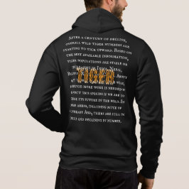 Sudadera Moderno texto de moda basado en tigre blanco y neg