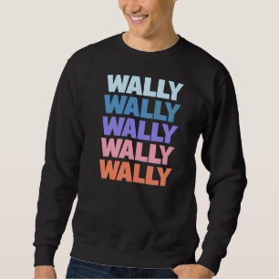 Sudadera Moderno texto repetido Wally