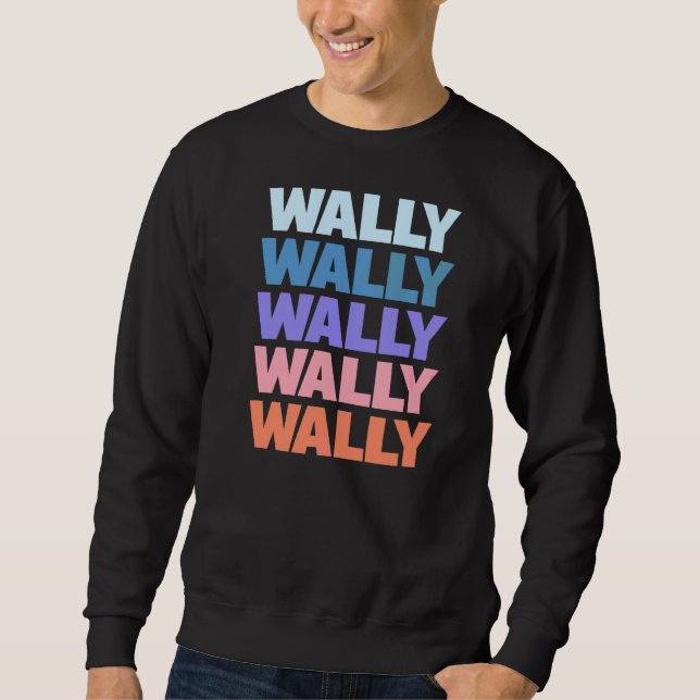 Sudadera Moderno texto repetido Wally (Anverso)