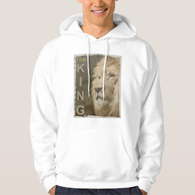 Sudadera Moderno y elegante arte pop Lion Head El blanco bá (Anverso)