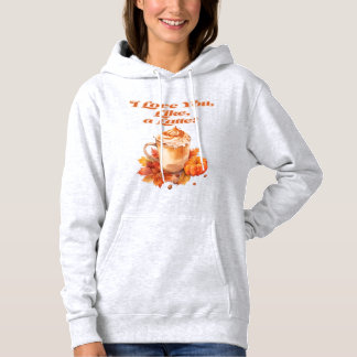 Sudadera Moderno y Moda "Te amo como a un latte"