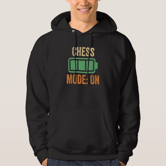 Sudadera Modo Ajedrez en Diseño de Batería (Anverso)