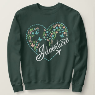 Sudadera Modo Avión Mujeres Aman Corazón Gráfico Aventura