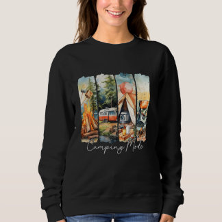 Sudadera Modo Camping Retro Verano Aventura al Aire Libre C