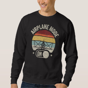 Sudadera Modo de avión volador del piloto retro de cosecha