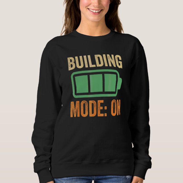 Sudadera Modo de construcción con diseño de batería (Anverso)
