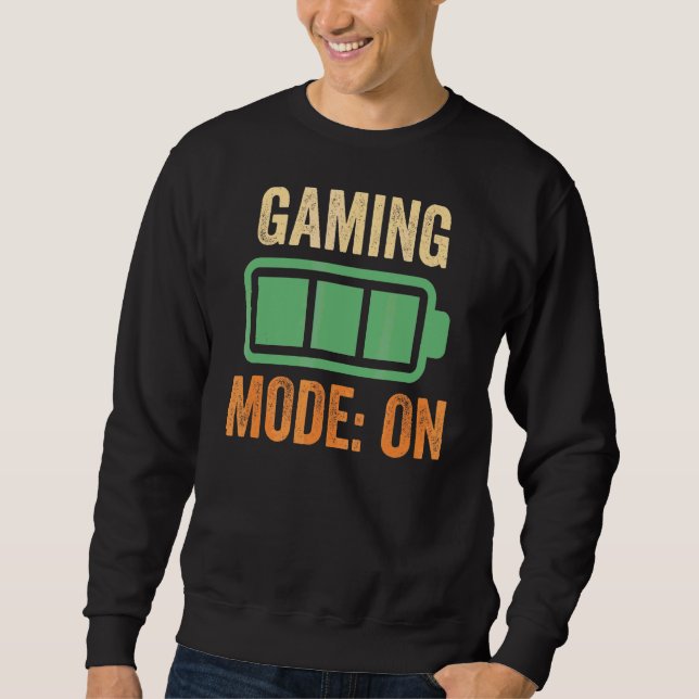 Sudadera Modo de juego con diseño de batería (Anverso)