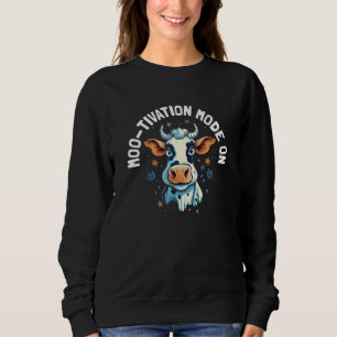 Sudadera Modo de Moo tivación Lindo Activado Novilla Vaca